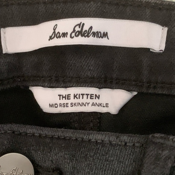 Sam Edelman The Kitten Mid Rise Skinny Ankle Jeans Black Size 30 Stretch - Picture 2 of 9